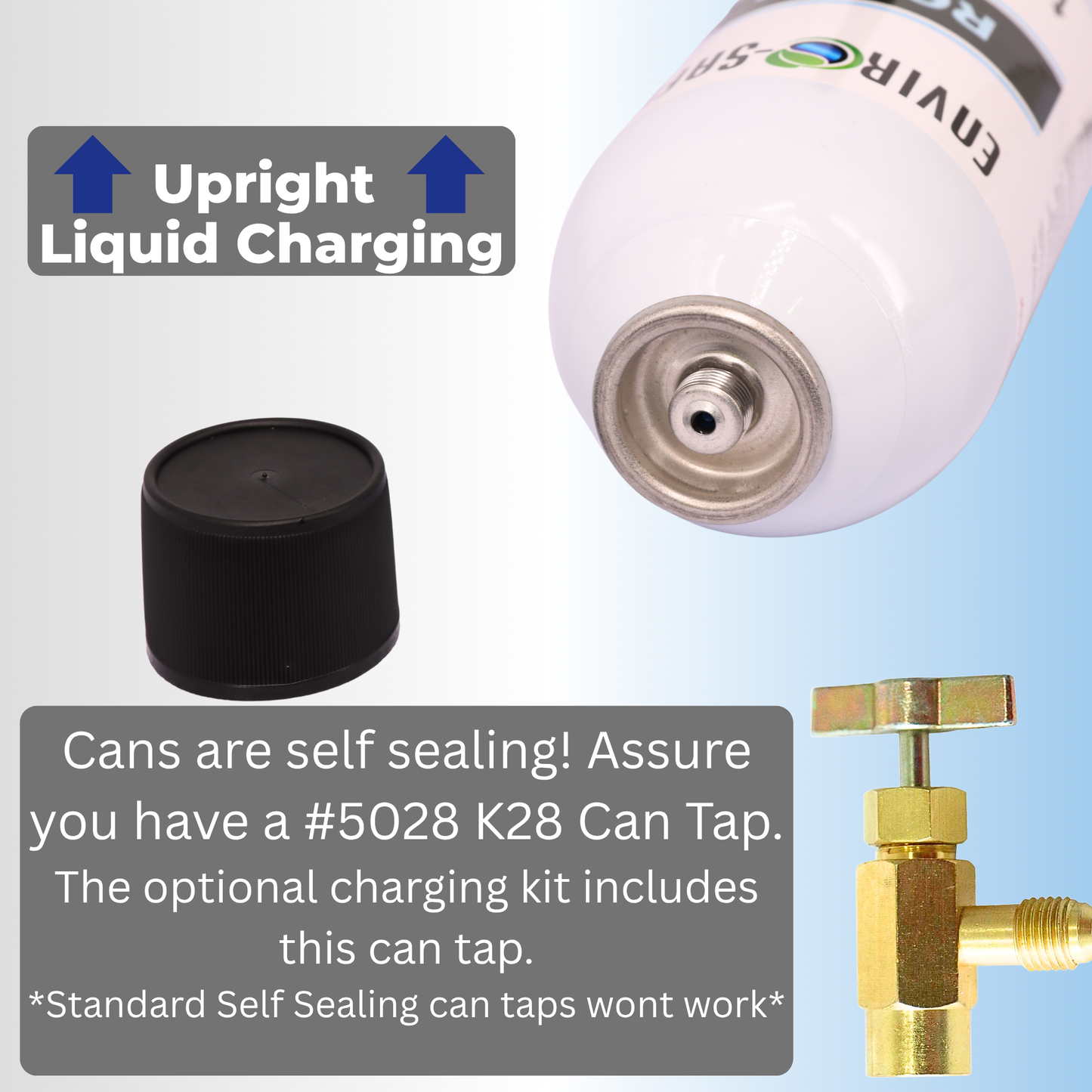 R600a Refrigerant W/Proseal and Prodry - Upright Self Sealing Style Top