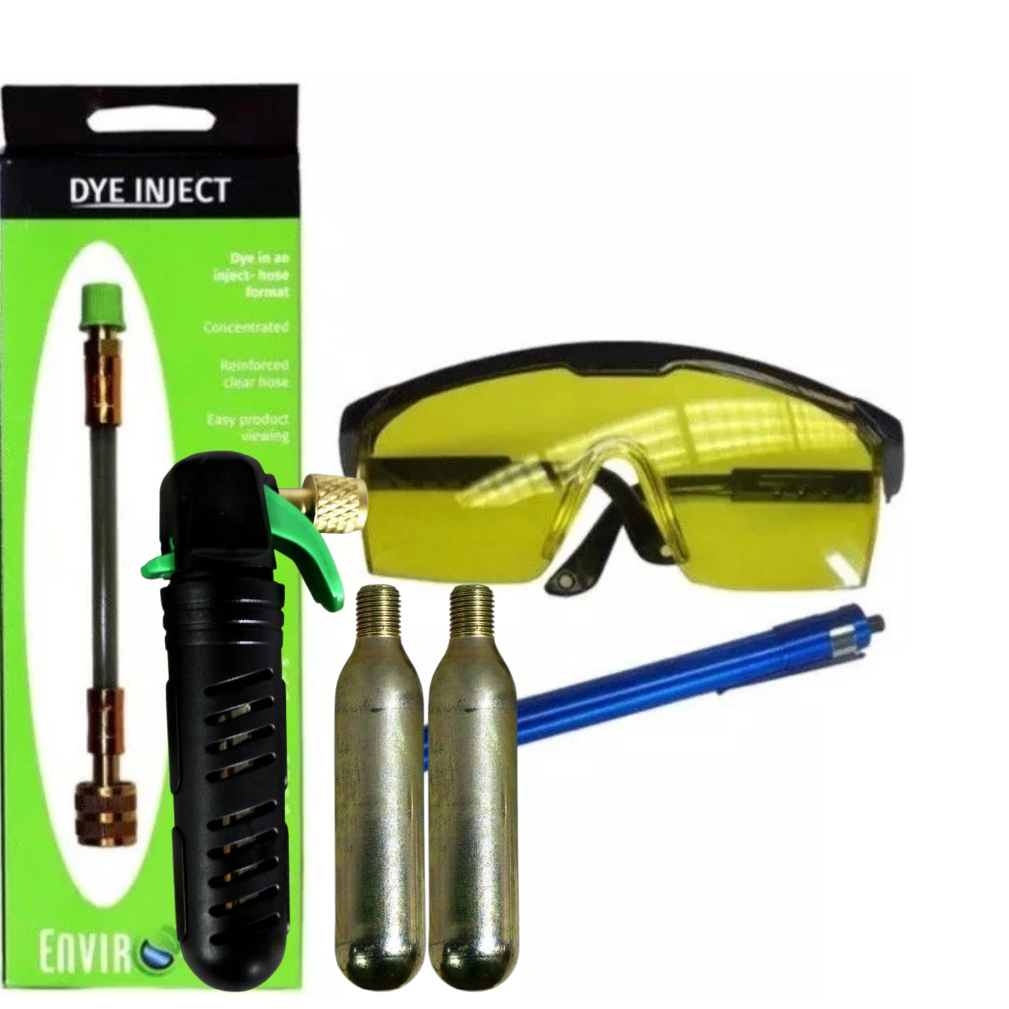 UV Leak Detector Dye for all A/C Systems - 30 Second Install