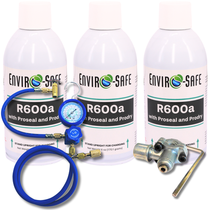 R600a Refrigerant W/Proseal and Prodry - Upright Self Sealing Style Top