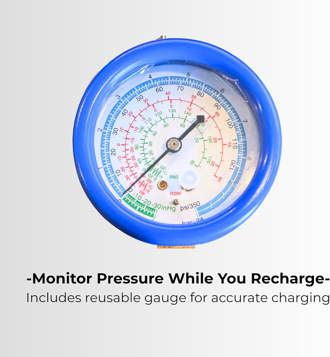 R600A Full Recharge Kit - Refrigerant, Charging Set, and BPV Included