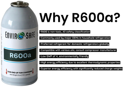 R600a Refrigerant – 6oz./170g Can