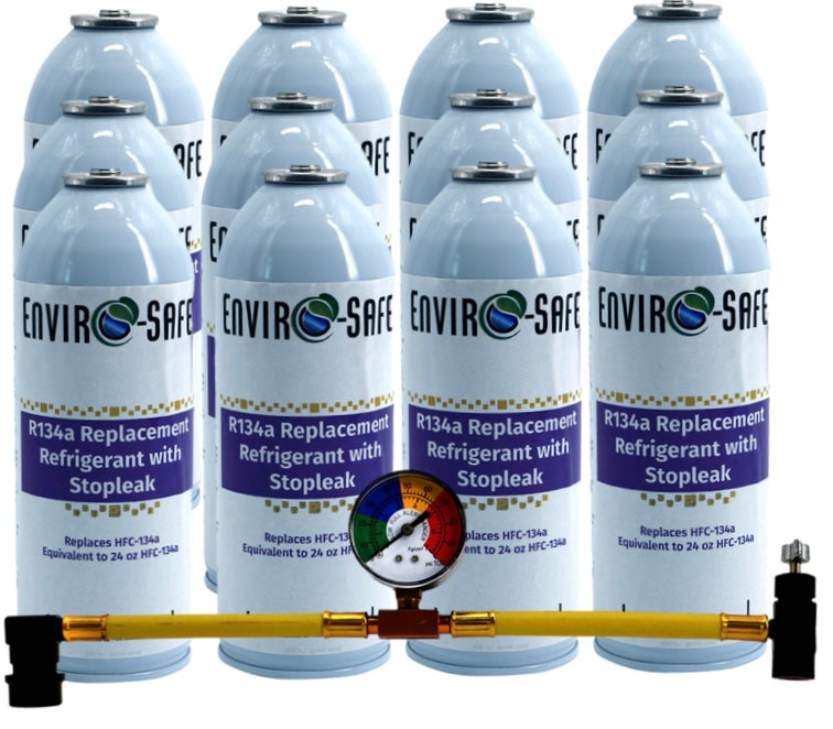 R134a Replacement w/Stop Leak in 21oz Equivalent Cans