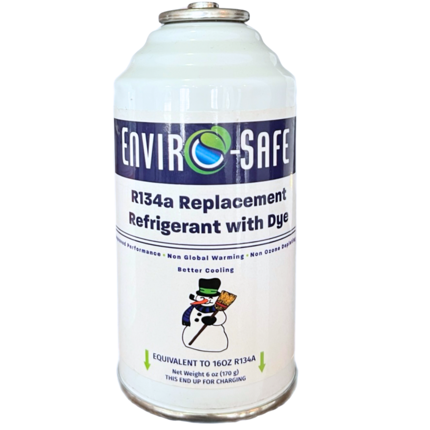 R134a Replacement Refrigerant w/UV Dye  in 16oz. Equivalent Cans